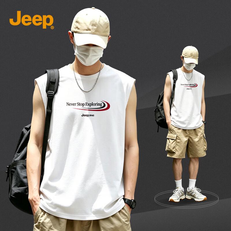 JEEP Men s Summer Breathable Pure Cotton Vest L