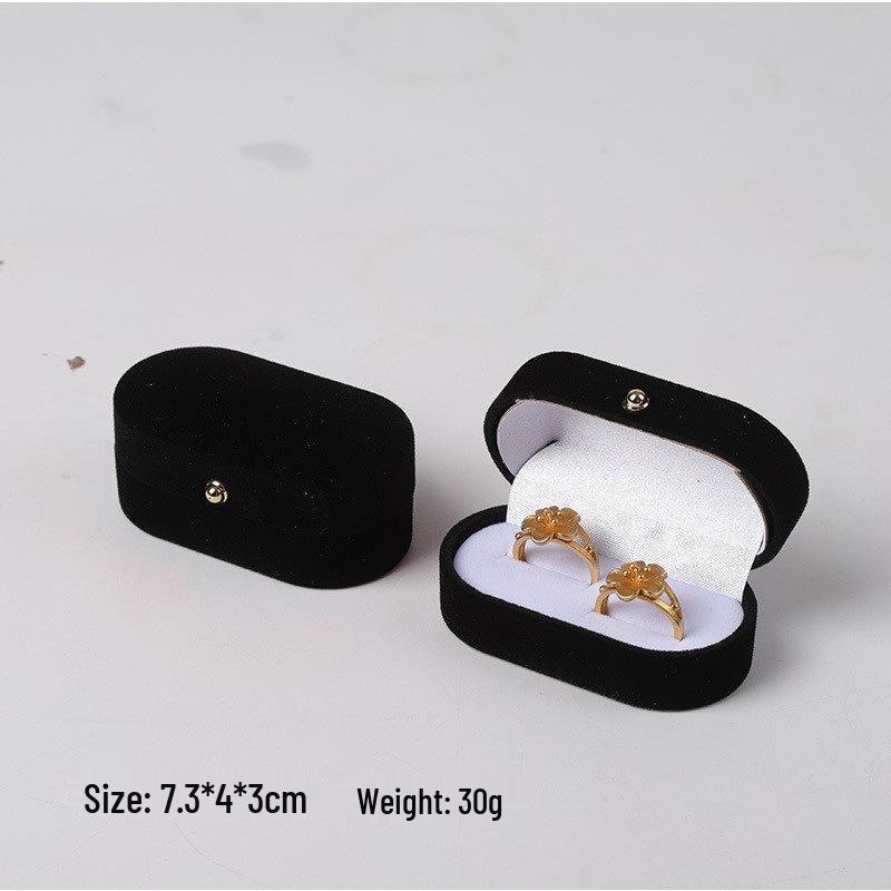 Velvet Jewelry Box: Elegant Gift Box for Rings, Necklaces, and Pendants with Gold Buckle