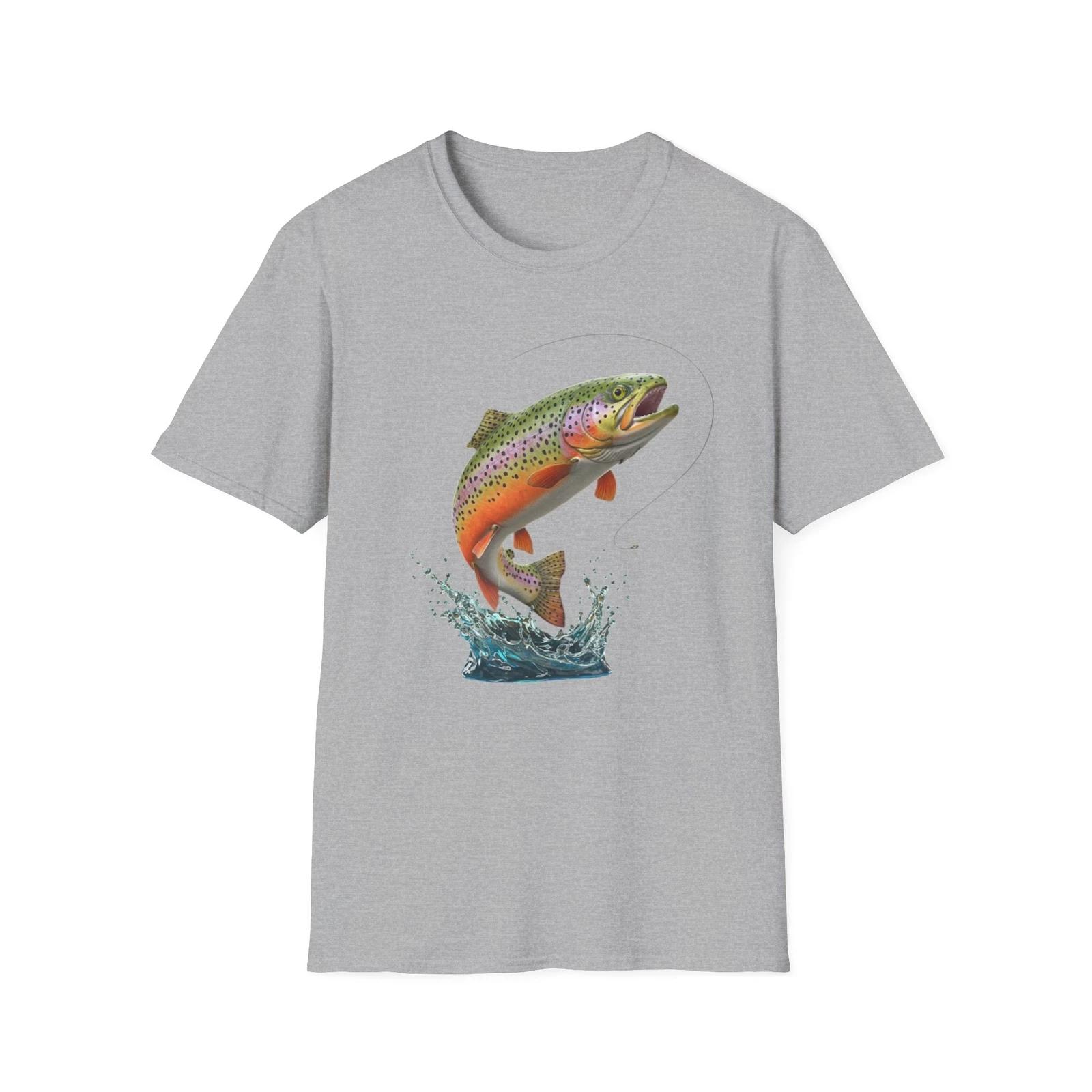 Rainbow Trout T shirt, Fishing Shirt, Nature Tee, Fisherman Gift, Outdoors S