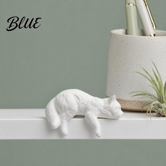 Sleeping Cat Figurine Cute Computer Monitor Decor 3D Printed Screen TV Cabinet Edge