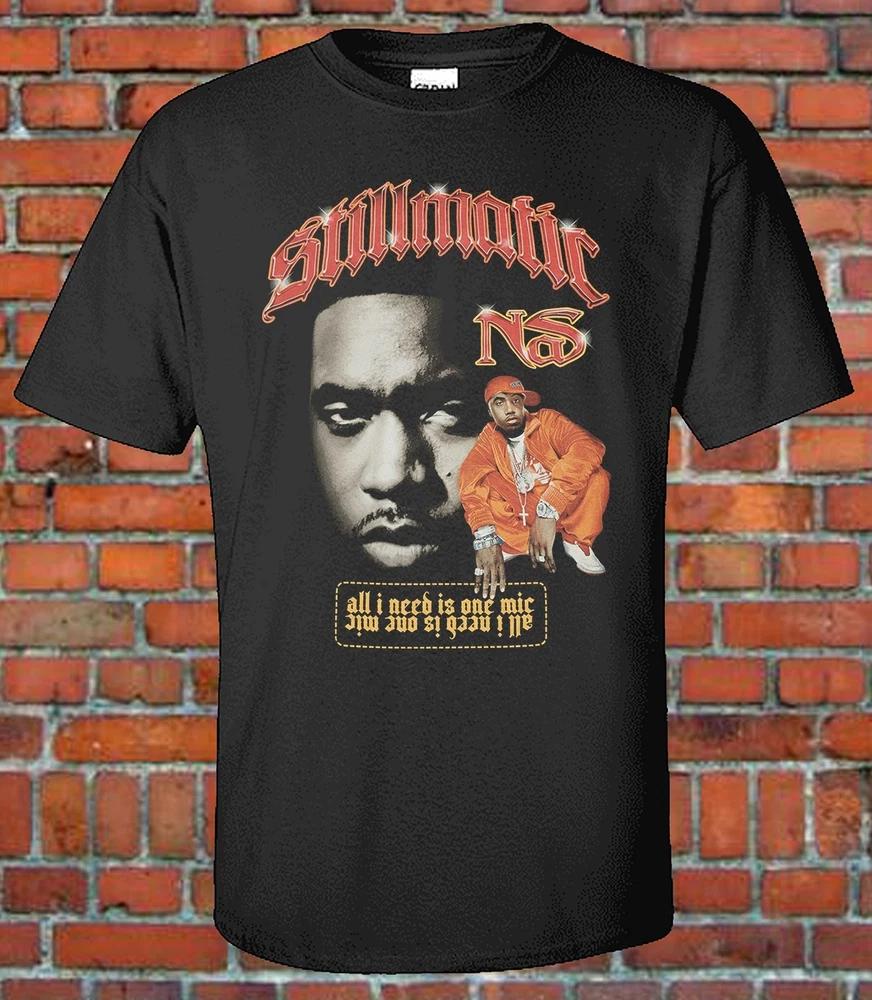 Vintage Recreated Nas Still 00s Style Bootleg Tee Graphic TShirt S