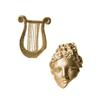 Elegant Earrings Apollo Lyre Shape Earrings Asymmetrical Drop Earrings Suitable for Wedding Wear Party Accessories