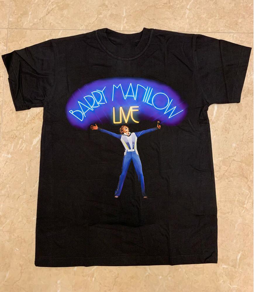 NEW Barry Manilow Live Tour T Shirt Short Sleeve Black S-5XL TA82 Unisex T-Shirt XL