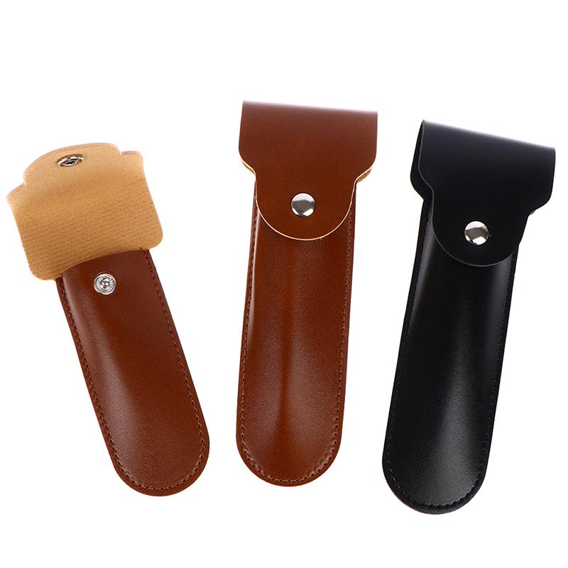 1Pcs Travel Pu Leather Razor Holder Case Bag For Manual Double Edge Safety Razor
