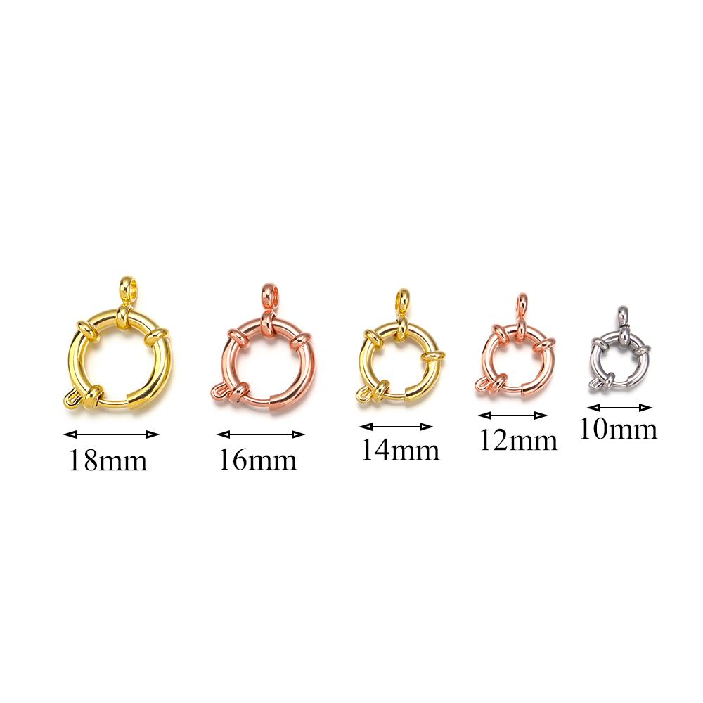 2pcs/lot Stainless Steel Round Claw Shape Spring Clasps Hooks for Bracelet Necklace Clasp Jewelry Making Connectors Supplies