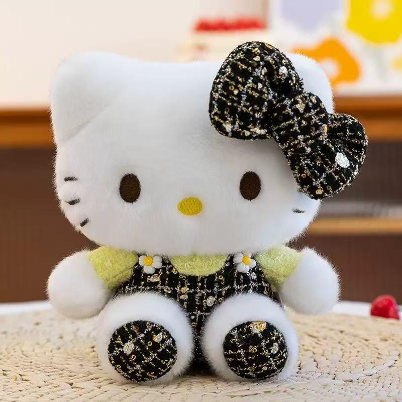 2026 Cartoon Cute KT Cat Doll: Eight-Inch Plush Toy for Children's Birthdays and Claw Machines.