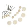 Wool Buffing Kit 129pcs for 3.175mm Rotary Tool for Polishing Metal and Wood Includes Various Felt Shapes and Sizes