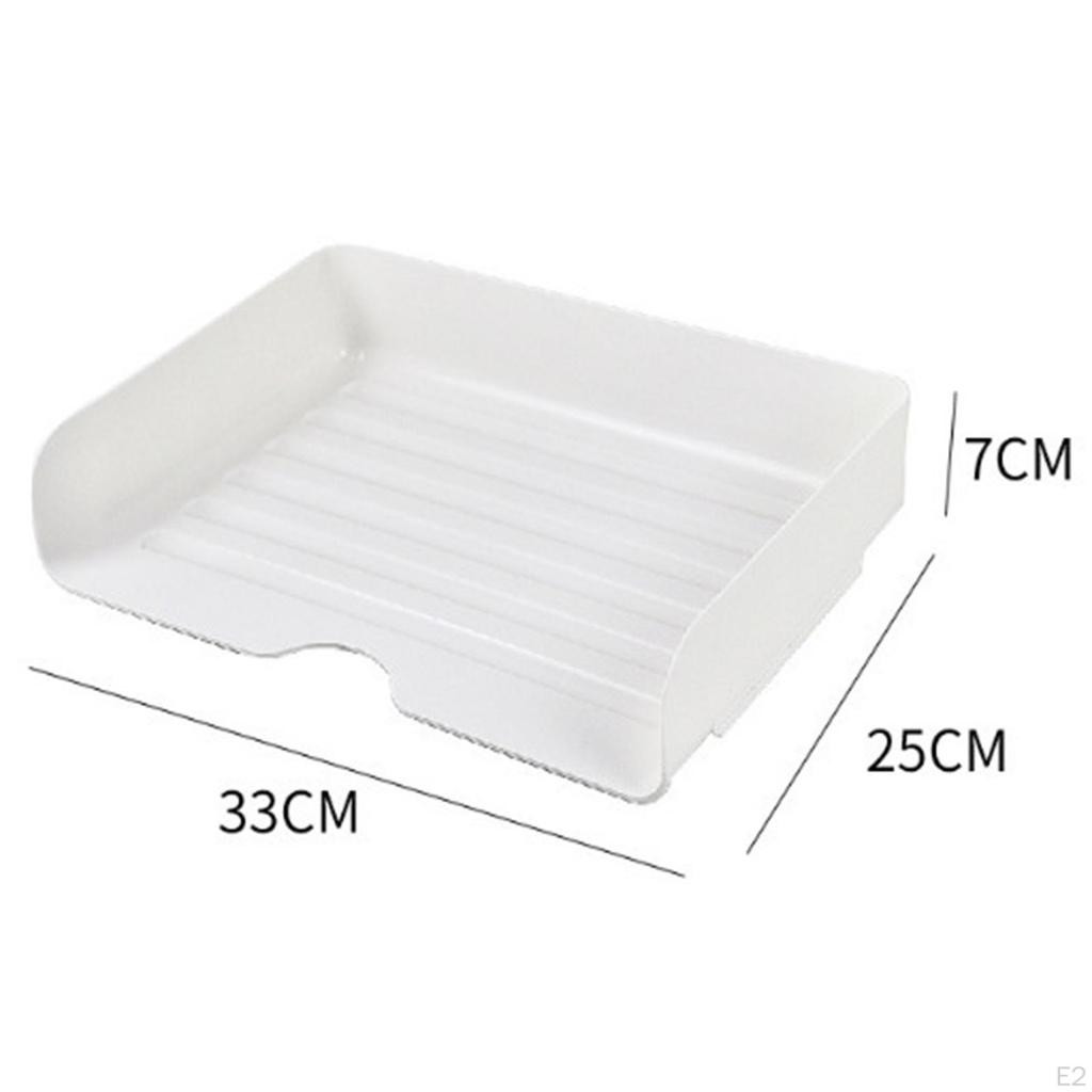 Stackable Document Organizer File Paper Holder Desk Accessories Desktop Letter