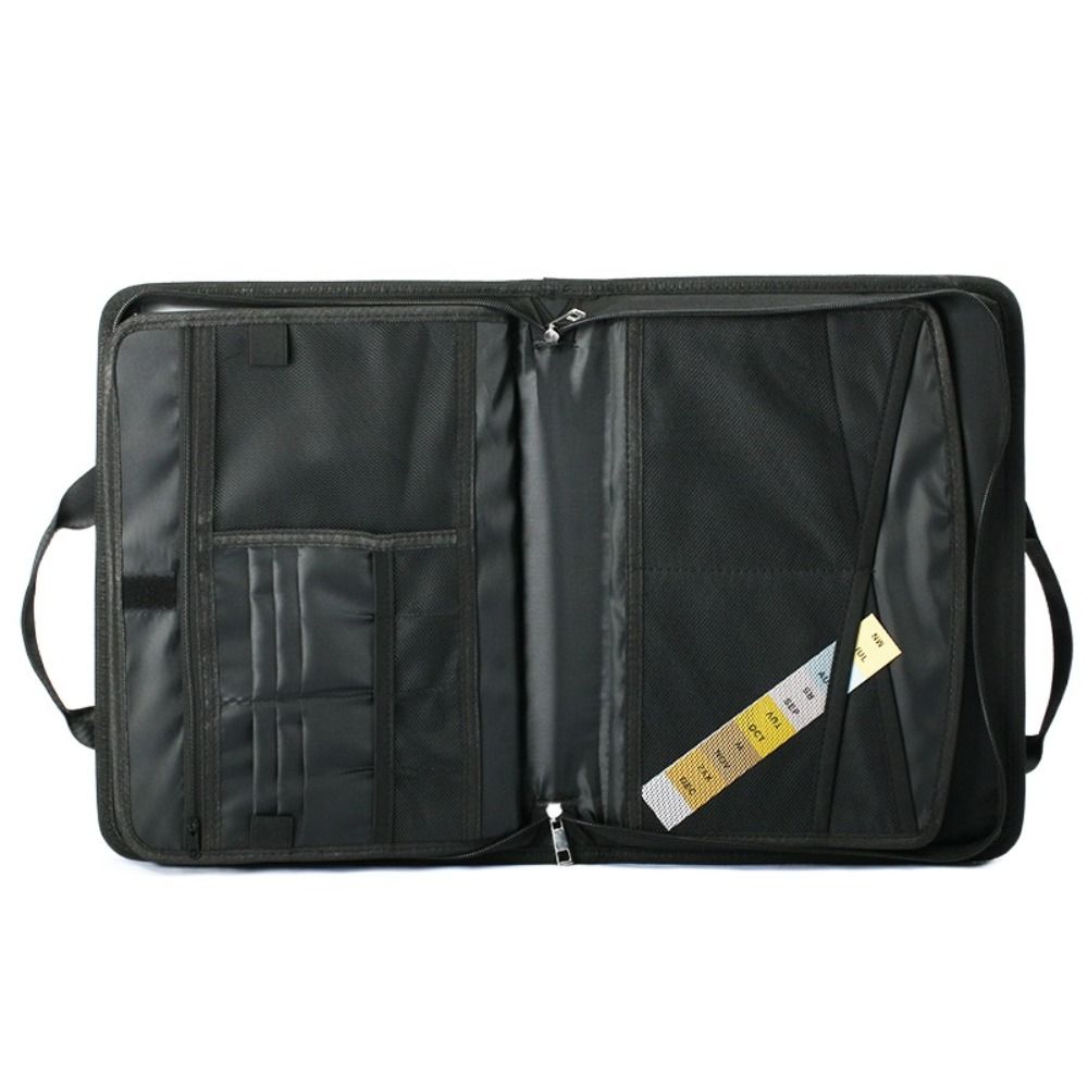 Fireproof Expanding File Folder with Zipper & Labels Document Bag  for Letter A4 Files