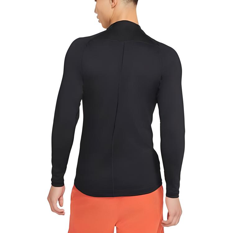 Nike Slim Fit Mock Neck Long Sleeve Fitness T-Shirt Men Tops Black FB7909-010
