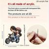 Cute Couple Motorcycle, 2D Flat Acrylic, Decoration, Suitable for Keychain, Backpack, Christmas, Halloween