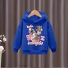2025 New Hippo Printed Children's Hoodie Soft and Breathable Fabric Hoodie Long Sleeve Sportswear for Girls' Casual Daily Clothing