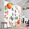 2pcs 2D Flat Printing Curtain Gourmet Apple Polyester Fabric Without Electricity Festive Curtains Perfect for Gold Wall Decor