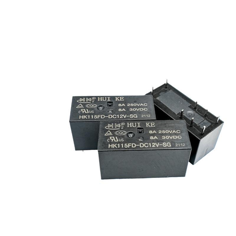 HK115FD-DC5V-SG and HK115FD-DC12V-SG Dual Changeover Relays, 8A Capacity