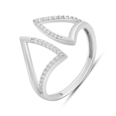 Silver Ring with Cubic Zirconia 0.36ct, Item Weight 1.8 G (2197676)
