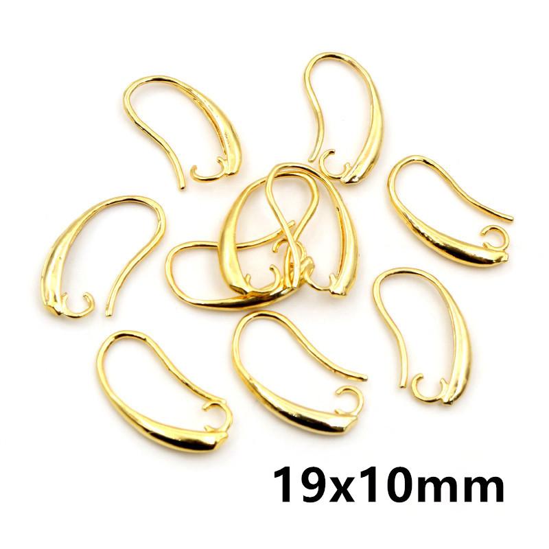20pcs Craft Brass Small Earring Hooks Wire 4 Styles French Lever Earrings Hooks DIY Jewelry Making Accessories Findings