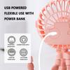 Octopus shape handheld fan standing, hanging and winding 4 forms night light design rechargeable long battery life mini student