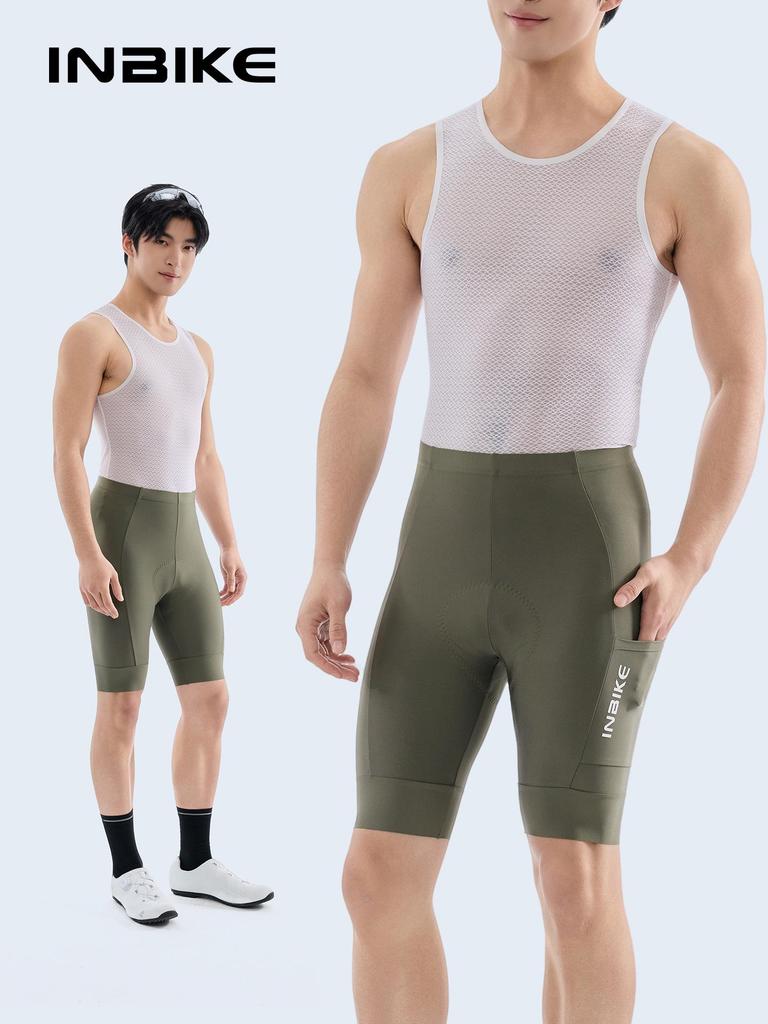INBIKE Herren Sommer Radsport Trägerhose - Bequem, Strapazierfähig mit Professionellem Gepolstertem Sitz für Straßenradsport