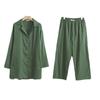Autumn Plus Size Pure Cotton Double Yarn Relaxed Women's Pajamas