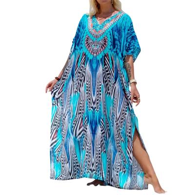 Ladies Loose Beach Cover Up Robe Vacation Sun Shirt Cover Up