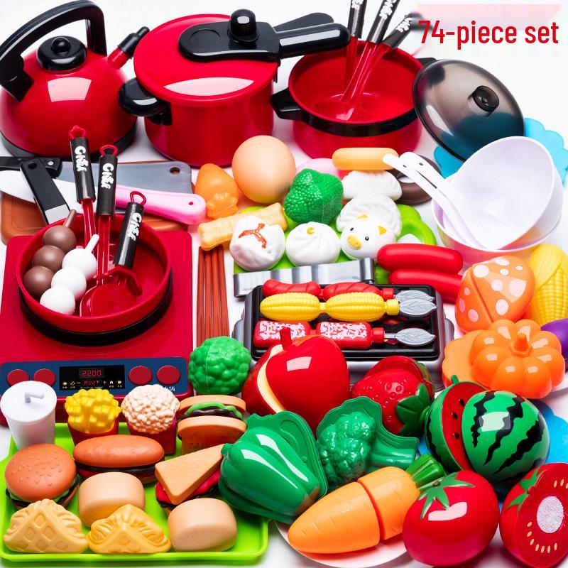 Children's Kitchen Playset: Fun Cooking & Fruit Cutting Toy for Kids
