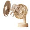 USB Rechargeable Oscillating Desktop Fan - Low Noise, Portable, Detachable, and Washable
