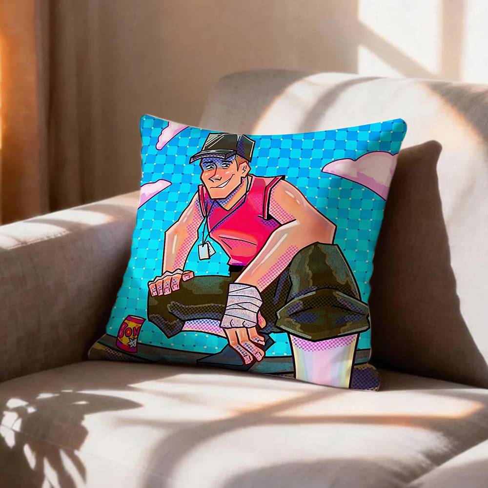 Scout Medic Team FFortress TF Pillow Case Pattern Printed Pillowcase For Living Room Sofa Cushion Cover