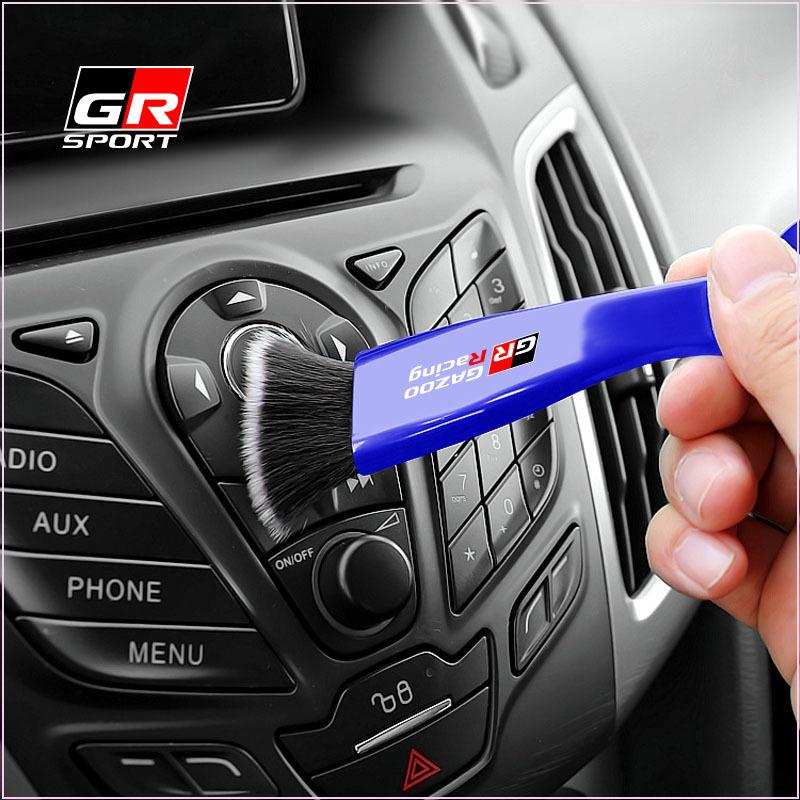 Car Cleaning Tools Air Conditioning Air Outlet Cleaning Dust Removal Soft Brush for Toyota GR TRD Yaris Corolla Avensis Aygo Vitz Yaris Mark-X Mirai