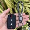 Silicone Car Fob Key Case Protector Keychain for Mitsubishi Lancer 10 Outlander 3 Pajero Sport 2buttons Folding Remote Cover Set