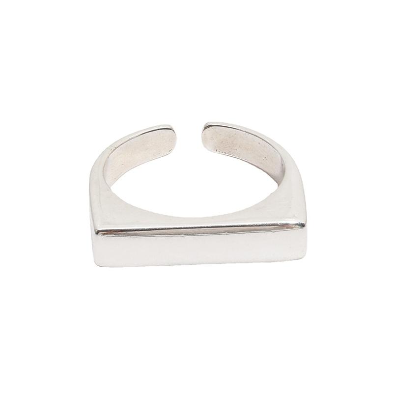Irregular Geometric Liquid Lava Waterdrop Shaped Open Rings for Women Vintage Silver Color Metal Rings Personality Jewelry