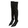 Autumn and winter new pointed thin heel high heel temperament French fashion sexy beautiful woman knee boots