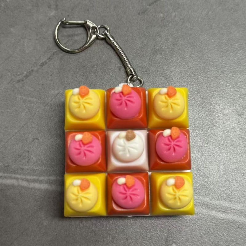 9 Keys Keyboard Fidget Keychain Keyboard Clicker Mechanical Keyboard Keyring Stress Relief Toys Gift For Girlfriend