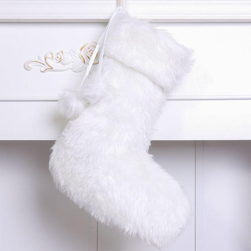 Faux Furs Holiday Hanging Sock Elegant Designs Fireplaces Mantels Decorative