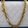 Fashion shoulder bag chain pendant square bag women's oblique span bag hanging chain jewelry