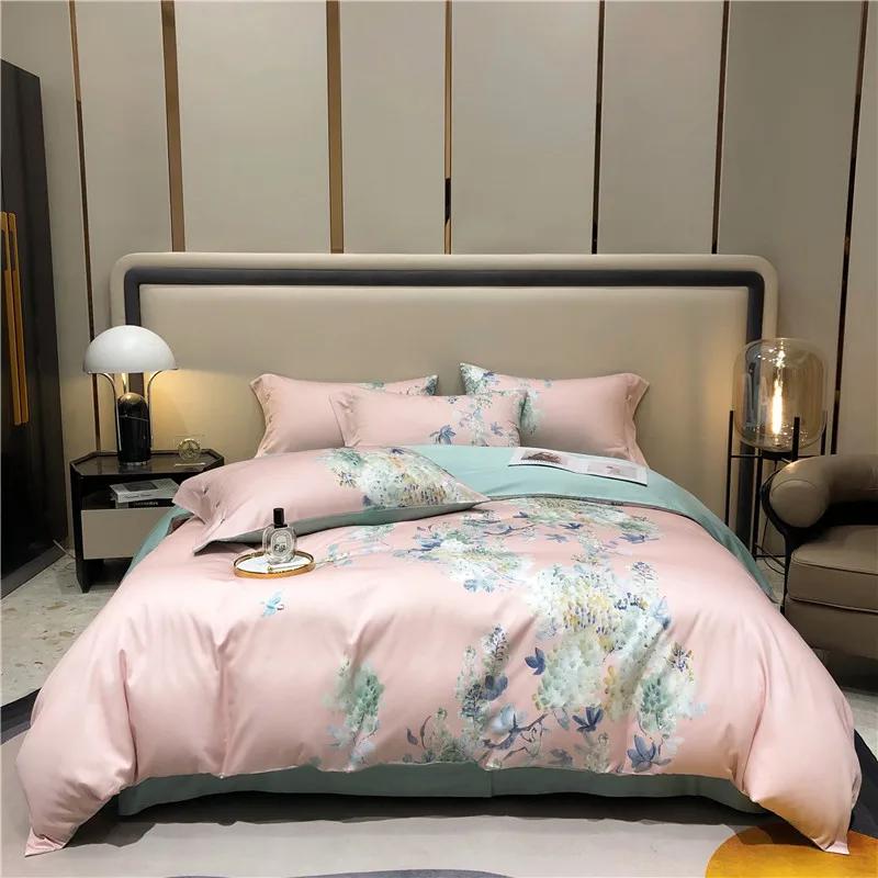 Svetanya Print Egyptian Cotton Bedding Set Bed Linen Queen King Ru Full Size Duvet Cover Set Sheet Pillowcase