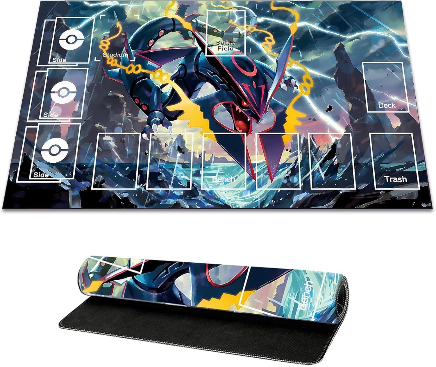 

Игровой коврик Полностью прошитый резиновый игровой коврик для одного человека TCG битва эксклюзивный высокое качество применимый коврик для игры в Покемонов водонепроницаемая сумка для хранения в комплекте карта
