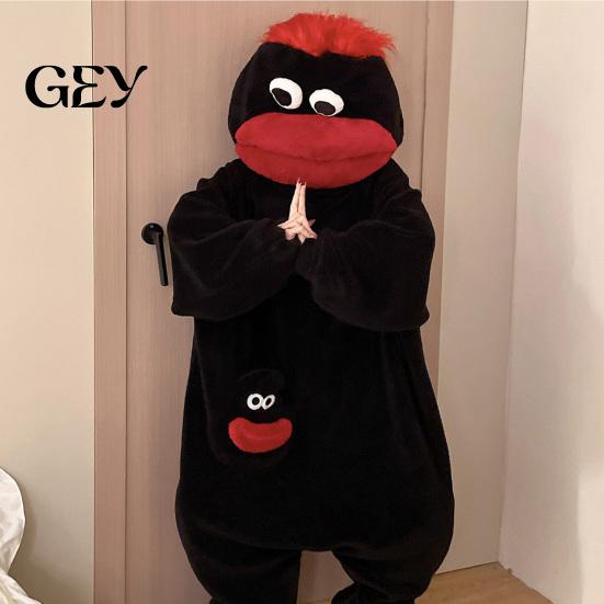 Soft Kids Sleepwear Funny Wearable Big Mouth Onesie Pajamas for Kids, Adults, Dress Up Fleece Cozy Home Loungewear, Hooded Plush One-Piece Jumpsuit