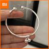 100% Solid 925 Sterling Silver Metal Bracelet for Women Vintage Handmade Simple Tassel Ball Bracelet Birthday Gift Party