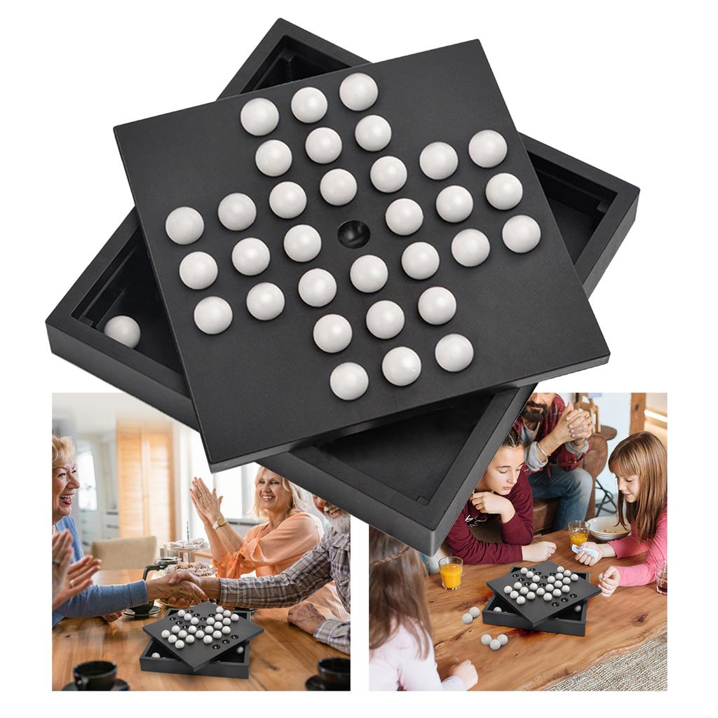Single Player Strategic Checkers Board Game Puzzle Board Game Toys Indoor Intelligent Board Game for Kids & Adults
