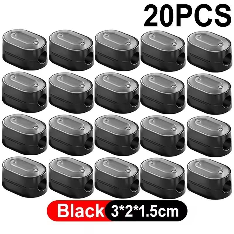 1-20Pcs Portable Magnetic Cable Clips Desktop Cord Organizer Wire Holder Strong Adhesive Magnetic Cable Management Home Office