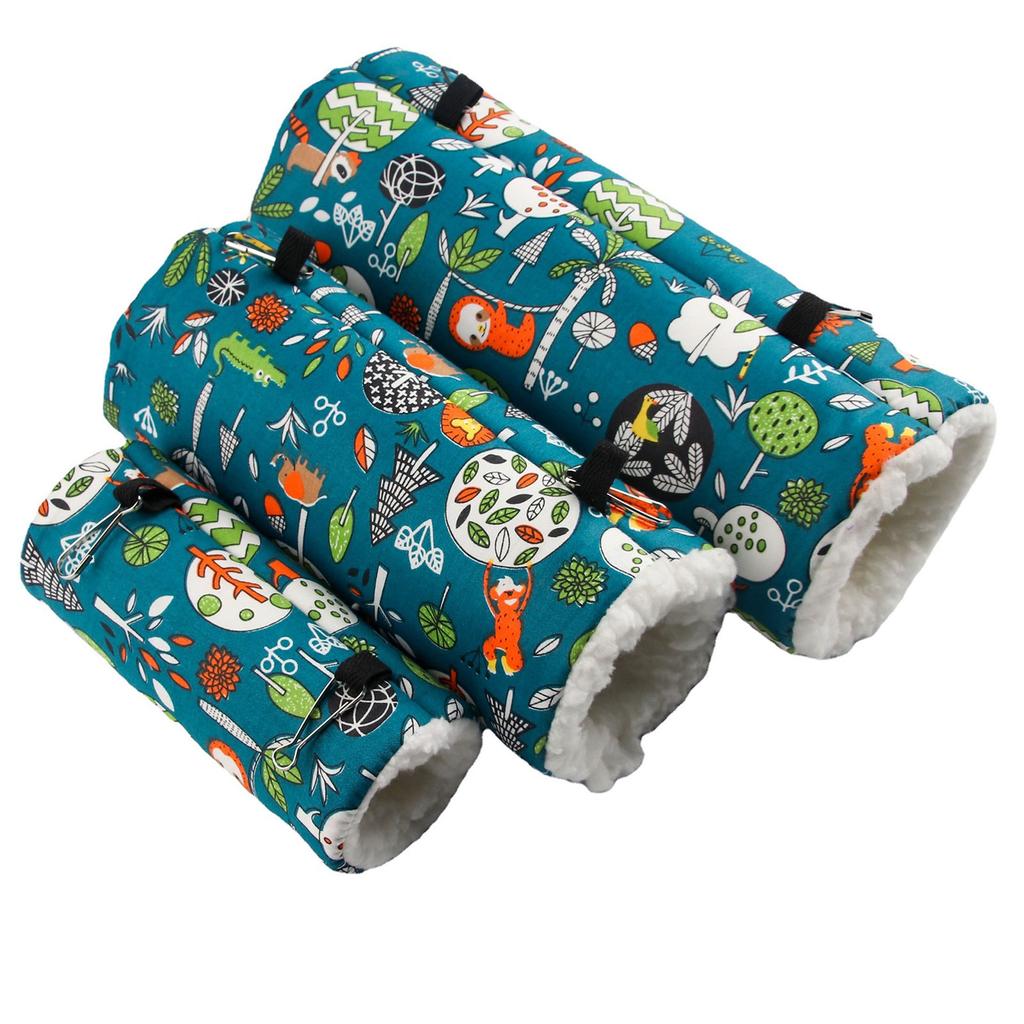 Kreslený potisk Teplý tunel pro křečka Zajistěte křečkovi Papouškům Fretce Pohodlí v chladném počasí a Poskytněte útulné útočiště