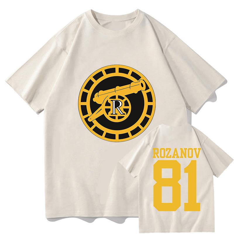 SpringSummer New Boston Raiders Rozanov 81 Printed Cotton Loose Short Sleeve Round Neck MensWomens Casual Fashion Tshirt