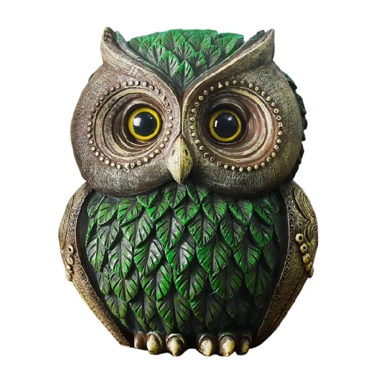 Owl Figurines Home Decors Accents Resins Owl Statue for Home Office Bedroom Bookshelfs Decors Small Animal Sculptures