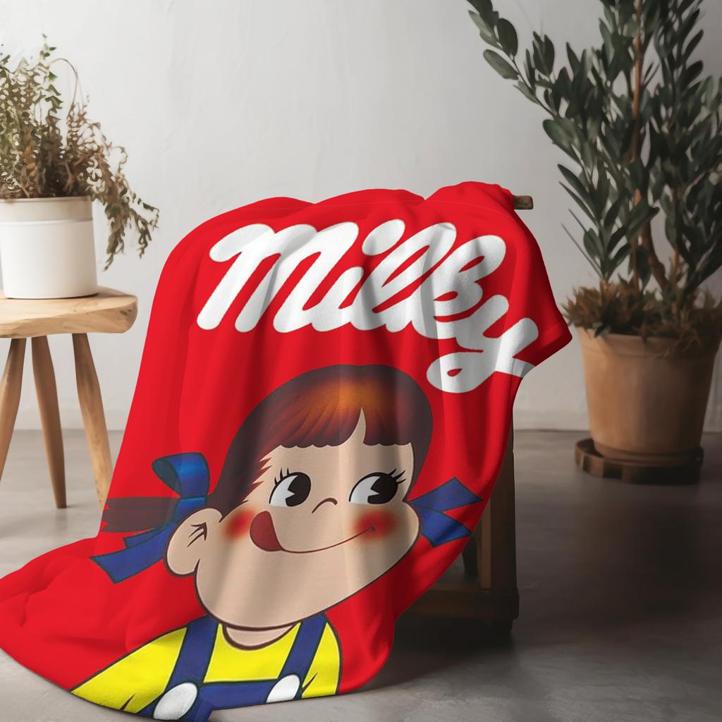 Cute Mliky Peko-Chan Girl Blanket All-Season Throw for Bed, Couch, Travel - Cozy Home & Travel Companion