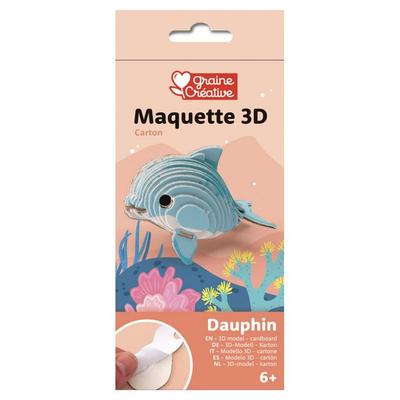 3D Cardboard Adhesive Model - Dolphin