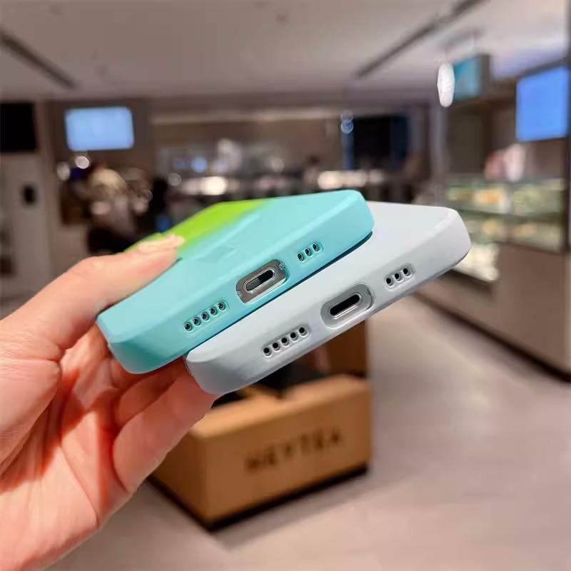 Applicable To IPhone17 Liquid Silicone Mobile Phone Protective Case Apple 16promax Gradient Magnetic Suction Full Pack Lens Film