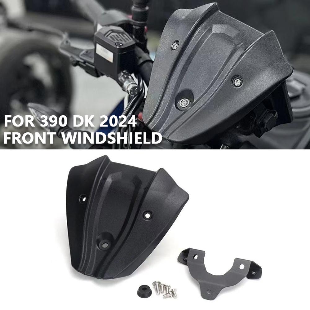 For 390 Dk New Motorcycle Accessories Windshield Windscreen Front Wind Deflector Guard Black 390Dk 390 DK 2024