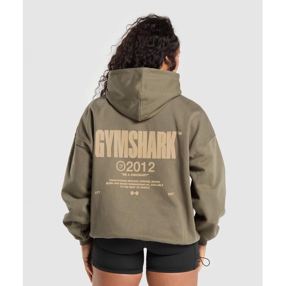 

GYMSHARK Be a Visionary толстовка оверсайз камуфляжно-коричневого цвета B7A5Q NBY9