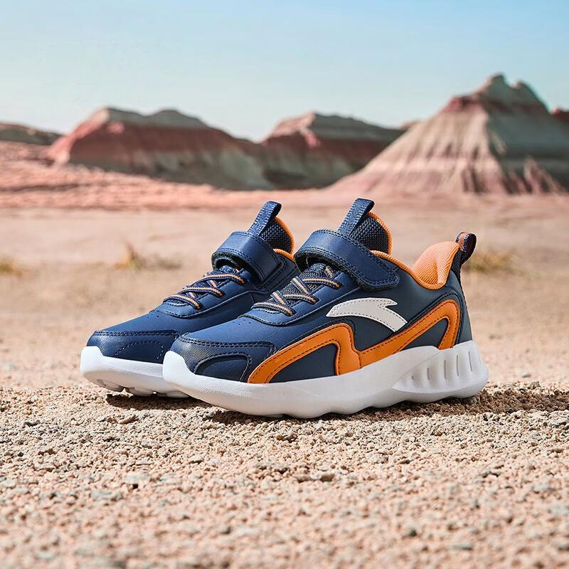 Anta Kids Non-Slip Shock Absorbing Low-Top Running Shoes Kids sneaker Dark-Navy A312345568H-6