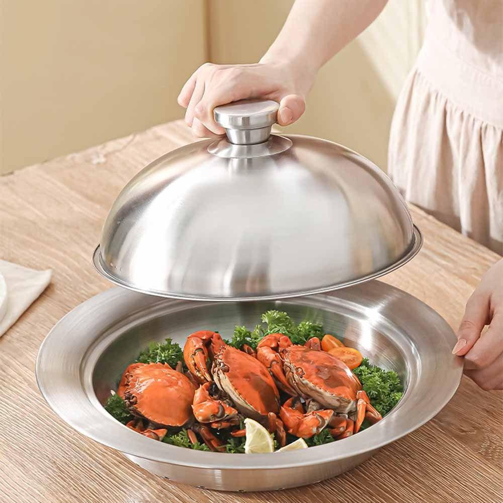 with Lid Food Steam Plate Portable Round Pot Insert Tray Kitchen Steamer Holder  Kitchen Supplies